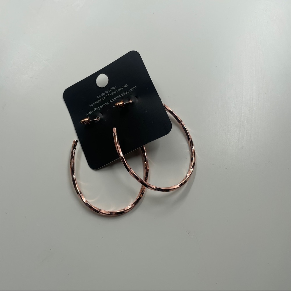 Paparazzi Copper Hoop Earring - Picture 4 of 6